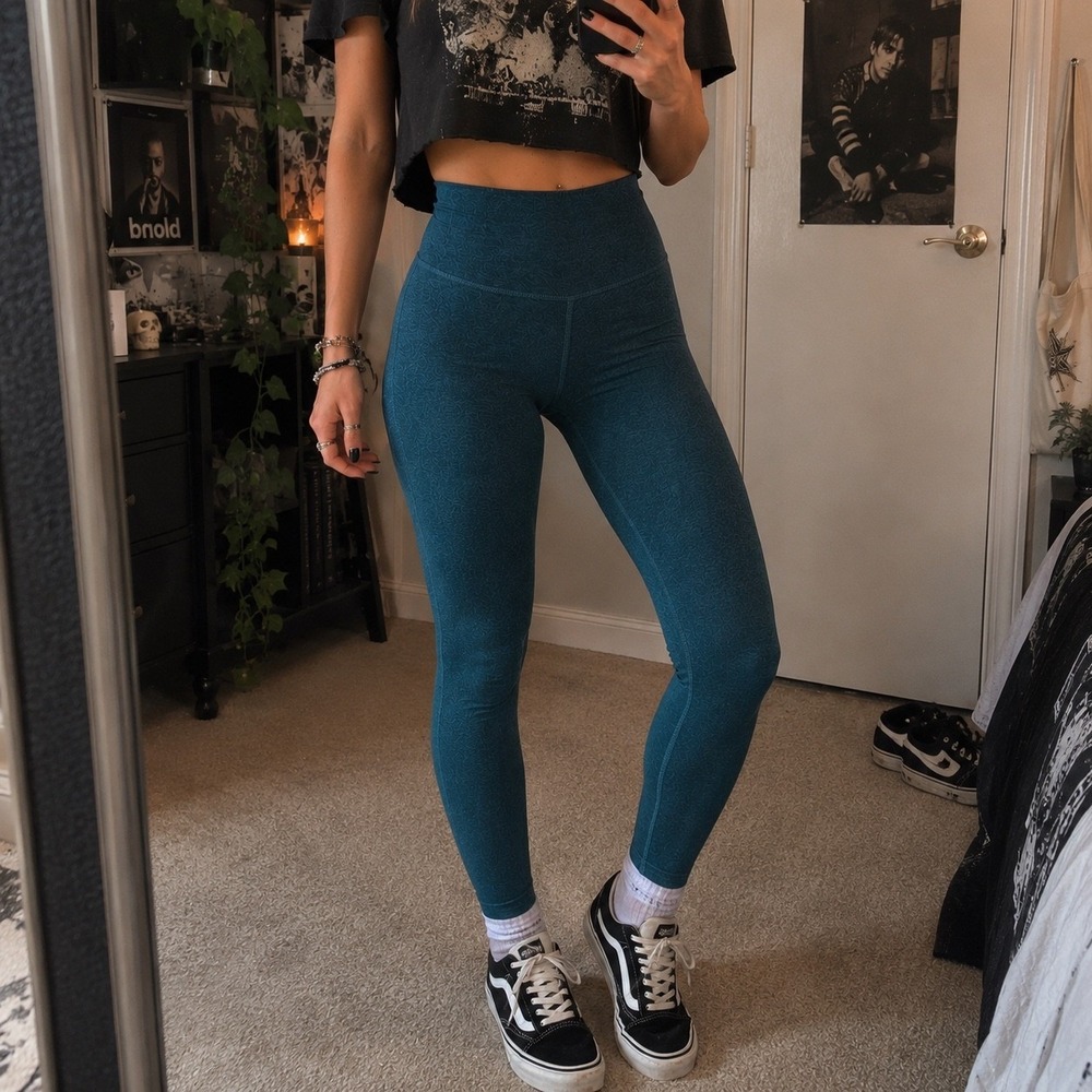 Old Navy Cloudcomfy Extra High-Rise Leggings Teal Heathered Small